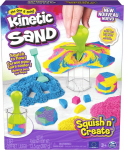Kinetic Sand Squish N' Create komplekt - 382 g originaal Magic Kinetic Sand Rootsist kolmes v&auml;rvitoonis ja 5 t&ouml;&ouml;riista loominguliseks liivam&auml;nguks siseruumides, alates 3. eluaastast