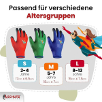 Schutzmeister&reg; laste t&ouml;&ouml;kindad - kvaliteetsed laste - aianduskindad - superkangelase motiiv - 3 suurust S/m/l - vanuses 2 kuni 12 aastat - 3 v&auml;rvi komplekt - poistele ja t&uuml;drukutele (m (5-7 aastat))