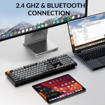 Keychron K10 Max juhtmevaba mehaaniline klaviatuur, de-iso paigutus qmk 2.4 ghz bluetooth full size hot swap rgb &uuml;hilduv mac windows linux banana switches
