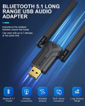 Zexmte usb bluetooth adapter 45 cm pikenduskaabliga, draiverivaba usb bluetooth adapter pc windows 11/10 jaoks, bluetooth dongle lauaarvutile, s&uuml;learvutile, printerile, klaviatuurile, hiirele, peakomplektidele, k&otilde;laritele