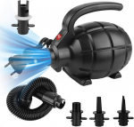 Vegena 600 W elektriline &otilde;hupump, elektriline &otilde;hupump 4 x otsikuga, elektriline pump, laetav puhurpump, kaasaskantav t&auml;ispuhumispump t&auml;ispuhutavatele vooditele, madratsitele, basseinidele