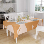 Le Jardin du Lin k&ouml;&ouml;gi dekoratsioon, laudlina, oranž, mitte valge, 140 x 160 cm - disainitud ja valmistatud T&uuml;rgis