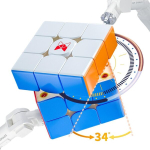 Qy X-man Tornado V3 M 3x3x3 v&otilde;lukuubik, magnetiline versioon, kleepsudeta kiiruskuubik, sujuv p&ouml;&ouml;ramine, professionaalne kuubiku pusle kuubikuf&auml;nnidele (fs-3-uv)