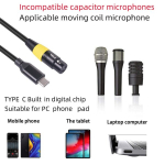 Vbestlife xlr&ndash;usb c kaabel, type-c male&ndash;xlr female mikrofoni kaabli &uuml;henduskaabel type-c pistikutele telefonile, tahvelarvutile lavale ja stuudiotele ()