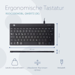 R-go Tools Break klaviatuur, saksa Qwertz paigutus, miniklaviatuur ilma numbriklahvistikuta, pausiekraaniga, ergonoomiline kompaktne disain, Usb juhtmega, must