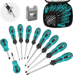 10-osaline magnetiliste kruvikeerajate komplekt, sisaldab 5 Phillips kruvikeerajat ja 5 lapikpeaga kruvikeerajat, magnetiseerijaga, kruvikeerajate komplekt kinnitamiseks ja lahti keeramiseks (10)
