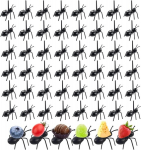 Muyapay sipelgakujuliste puuviljakahvlite komplekt, laste sipelgate hambaorgid, sipelgate toidutikud, korduvkasutatav puuviljadesserdikahvel, puuviljade, suupistete, kookide, magustoitude, kondiitritoodete, pulmade, s&uuml;nnip&auml;evapidude jaoks, 48 tk