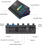 Avermedia Live Streamer Ax310 - 6 kanaliga helimikser Ips-puuteekraaniga interaktsiooniks ja toiminguteks Obs-i, Streamlabsi, Spotify ja Vtube jaoks