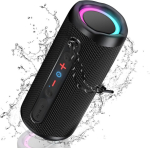 Bluetooth k&otilde;lar valgusega, muusikakast, kaasaskantav bluetooth-k&otilde;lar, veekindel, topeltbassik&otilde;larid, stereoheli, pikk aku kasutusiga, k&auml;ed-vabad funktsioon telefonile, v&auml;litingimustes, muusika nautimine