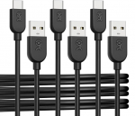 Cable Matters 3 paindliku usb a&ndash;usb c kaabli komplekt, l&uuml;hike, 0,3 m, kiireks laadimiseks 3a-ga (usb&ndash;usb c laadimiskaabel) musta v&auml;rvi, &uuml;hildub iphone 15/15 pro/15 plus, ipad pro, samsung galaxy'ga