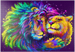 Mypuzzle Artistic Neoonl&otilde;vi Kallistamas L&otilde;vi Emast Popkunsti Stiilis - Premium 1000 T&uuml;kiline Pusle - Mypuzzle Eripakett Puzzle Galaxy poolt