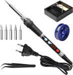 Gomety jootekolvi komplekt: 1 tk 90 W reguleeritav temperatuur 180&ndash;520 &deg;c, jootekolb sisse/v&auml;lja l&uuml;litiga, 5 jootmisotsikut, jootekolvi alus, jootetina, pintsetid elektroonikaseadmete remondiks