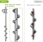 Lifeswell 4 maapinna ankru pakend, maapinna ankrud, telgivaiad, 32,5 cm telgivaiad, t&auml;ielikult keevitatud, kergesti sisse keeratavad ja korduvkasutatavad, telkimistelgid, batuudid, kuurid, kinnitamine
