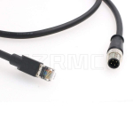 Szrmcc m12 4-pin rj45 male industrial ethernet shielded cat5e v&auml;ga paindlik t&ouml;&ouml;stuslik v&otilde;rgukaabel (3 m/9.8 ft)