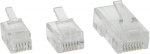Inline&reg; 73098 modulaarpistikud 8p8c Rj45 lamedatele kaablitele pressimiseks, 100 tk pakis