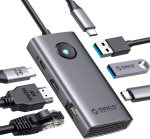 Dokkimisjaam, Orico 6-in-1 Usb C jaotur 4k Hdmi, 2.5g Etherneti, Pd 100w, 2 Usb-a 3.0 pordi, 1 Usb-c 3.0 pordi, 5 Gbps, Usb C multiport adapter Windows Macile