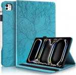 Succtopy &uuml;mbris Ipad Pro 13 tolli (m4) 2024 jaoks, folio klapp Pu nahast kaitse&uuml;mbris Ipad Pro 13 tolli (m4) tahvelarvutile, pliiatsi hoidiku ja statiivi funktsiooniga 13-tollisele Ipad Pro 2024, sinine