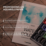 7 Artists Premium akvarellpaber A5 280 g - valmistatud El-is - valge 40 lehte akvarellpaber A5 - akvarellpaber, akvarellpaber, v&auml;rvimispaber A5 paks paber akvarellmaali jaoks