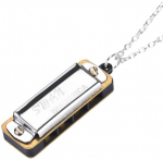 Dilwe mini harmoonika kaelakee C-duur 4 auguga 8 tooni harmoonika kaasaskantav harmoonika lastele algajatele, nagu pildil n&auml;idatud, platte, premium