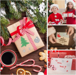 Yi'antai kleepsud laste j&otilde;ulukomplekt, j&otilde;ulukleepsu s&auml;delus, j&otilde;ulukingituse kleepsud isekleepuvad