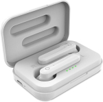 Celly Bluetooth 5.0 Tws k&otilde;rvaklapid mikrofoniga Buz1 juhtmevabad k&otilde;rvaklapid heli ja stereohelistamisega, multifunktsionaalsed nupud, kaugjuhtimispult kaasaskantava laadimisjaamaga, valged