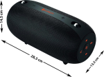 Ecg bts x1 must bluetooth k&otilde;lar - usb; micro sd kaart; fm raadio; power bank; mp3, wma, ape, flac; m&auml;nguaeg: 12 tundi; k&auml;ed-vabad; veekindel; aux sisend, must