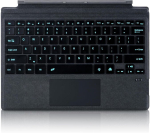 Seagtigau Qwerty klaviatuur Microsoft Surface Pro 7+-pro 7-pro 6-pro 5-pro 4-pro 3 jaoks, 12.3 tolli, bluetooth-t&uuml;&uuml;pi kate multi-touch puuteplaadi, taustavalgustuse ja &uuml;li&otilde;hukesega (s&ouml;ehall)