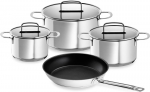 Schulte-ufer Industar Diamas-pro 163059-28 kastrulite komplekt, 4 tk, roostevaba teras, testiv&otilde;itjaga