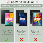 Yichzhe &uuml;mbris samsung galaxy tab a 10.1 2019 t510/t515 jaoks, pu nahast kaitse&uuml;mbris pliiatsi ja statiivi funktsiooniga, &otilde;huke tahvelarvuti &uuml;mbris, &uuml;hildub galaxy tab a sm-t510-leopardiga