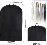 R&otilde;ivakott, 2 tk &uuml;likonna kaitsekate, kokkupandav perekonna garderoobi jaoks, reisimiseks, &auml;riks, hotelli jaoks, 120 x 60 cm, must