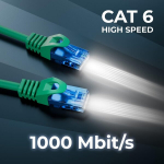 Deleycon Cat6 Ethernet v&otilde;rgukaabel, 5 m, roheline