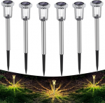 6 Led p&auml;ikeseenergia aiavalgustit, soe valge, veekindel