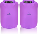 Veekindel kott - 2 t&uuml;kki 10l/20l/40l/70l kuivkottide komplekt, kerge v&auml;listingimustes kuivkott veespordikotid, turvaline sulgur, kajakis&otilde;iduks paadiretkedeks kanuu / kalastamiseks / raftimiseks / ujumiseks, lilla, veesport
