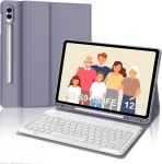 Occtingkind klaviatuur samsung galaxy tab s10 plus 2024 12.4 tolli, galaxy tab s9 plus/s9fe plus 2023, eemaldatav itaalia bluetooth klaviatuur samsung s10+/s9+/s9 fe+ 2024/2023, lilla