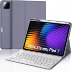 Winchking xiaomi pad 7/7 pro &uuml;mbris klaviatuuriga, klaviatuur xiaomi pad 7 11.2 tolli jaoks, eemaldatav magnetiline qwerty klaviatuur xiaomi pad 7 2024 11.2 tolli jaoks, lilla