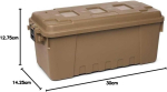 Plano Sportsman Trunk Medium 64l Desert Brown s&otilde;jav&auml;eklassi kaanega hoiukast, vastupidav suur telkimis- ja armee hoiukarp, ideaalne jahipidamiseks, paintball'iks