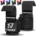 Tigera Lifting Straps Strength Training (paar) - t&otilde;steabi konksud koos fitnessi t&otilde;stevahenditega meestele ja naistele - 8 mm paksune neopreen - Deadlift Powerlifting Chin-up Bar Liftups Shoulder Raises