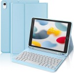 Jademall Klaviatuur Ipad 10 Generation - Juhtmevaba klaviatuur Ipad 10.9 tolli 2022, Kaitsev &uuml;mbris pliiatsi hoidjaga, Qwertz saksa