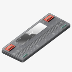 Nuphy Air60 V2 kaasaskantav mehaaniline juhtmevaba miniklaviatuur valgustusega, toetab Qmk/via, &uuml;hildub Windows/mac Os/linuxiga Bluetooth 5.1/2.4ghz/(usb-c) kaudu, hall, Gateron Brown Switch