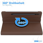 Eazy Case - Tahvelarvuti &uuml;mbris Samsung Galaxy Tab S7 / Tab S8 kaitse&uuml;mbris 11 tolli nutikas kate tahvelarvuti &uuml;mbris p&ouml;&ouml;ratav &uuml;mbris p&uuml;sti seismiseks, 360&deg; p&ouml;&ouml;ratav koos aluse funktsiooniga kunstnahk pruun