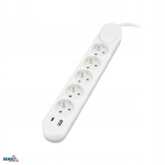 Bemko pikendusjuhe nb 5x 2p+z+v&auml;lj. 1.5mm x 2.0m + 2x usb(c+a)
