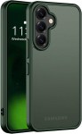 Yoawiful mobiiltelefoni &uuml;mbris Samsung Galaxy S24 jaoks, matt l&auml;bikumav Samsung S24 &uuml;mbris, s&otilde;jav&auml;estandardi kukkumiskaitse, kaitsev &uuml;li&otilde;huke, kriimustus- ja s&otilde;rmej&auml;ljekindel S24 5g &uuml;mbris, roheline