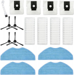 Diansung varuosa Ezviz Re4 Plus / Re5 Plus tolmuimeja tarvikute komplektile, 4 lappi, 4 tolmukotti, 4 k&uuml;lgharja, 4 filtrit