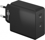 Goobay 61757 kahe pordiga usb-c laadija 36 w / kiirlaadija pd / universaalne usb toiteplokk / adapter / laadimispistik / kiirlaadija samsung s22, iphone / kiirlaadimispistik / toitepistik / must
