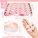 Lnjya teek&uuml;&uuml;nlad s&uuml;damekujulised roosad 50 tk, roosad k&uuml;&uuml;nlad, s&uuml;damedekoratsioon pulmadeks, romantilised dekoratiivsed teek&uuml;&uuml;nlad pulmadeks, kihlumiseks, abieluettepanekuks, abiellumiseks