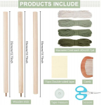 Freebloss Makramee seinale riputatavate lehtede komplekt Diy roheline leht Makramee seinale riputatav suur &scaron;ikk sulgedest boho-dekoor k&auml;sitsi kootud seinavaip lehemotiiviga Makramee komplekt elutuppa