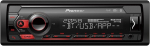 Pioneer Mvh-s420dab-an koos Dab antenniga, 1-din autoraadio Dab+-ga, punane, saksakeelne men&uuml;&uuml;, bluetooth, Usb, Aux sisend, Ipod/iphone otsejuhtimine, k&auml;ed-vabad s&uuml;steem, smart sync