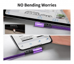 Usb c kaabel 8 m eriti pikk usb c laadimiskaabel nailonist punutud ps5 kontrolleri laadimiskaabel usb type c kaabel samsung galaxy s22 s21 s20 s10 s9 s8 note 10 9 8, ps5, huawei p30 p20, lg v30 v20 g6 g5, lilla