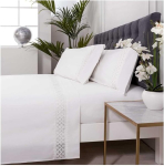 Percale 100% puuvill 200 niiditihedusega valge 135 x 190/200 100% puuvill percale tekikoti komplekt