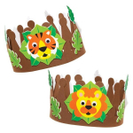 Baker Ross fe216 džungliloomade krooni vahukummi meisterdamise komplekt &ndash; 3 tk, laste s&uuml;nnip&auml;eva meisterdamised lastele, laste kost&uuml;&uuml;mid meisterdamiseks, keskmine